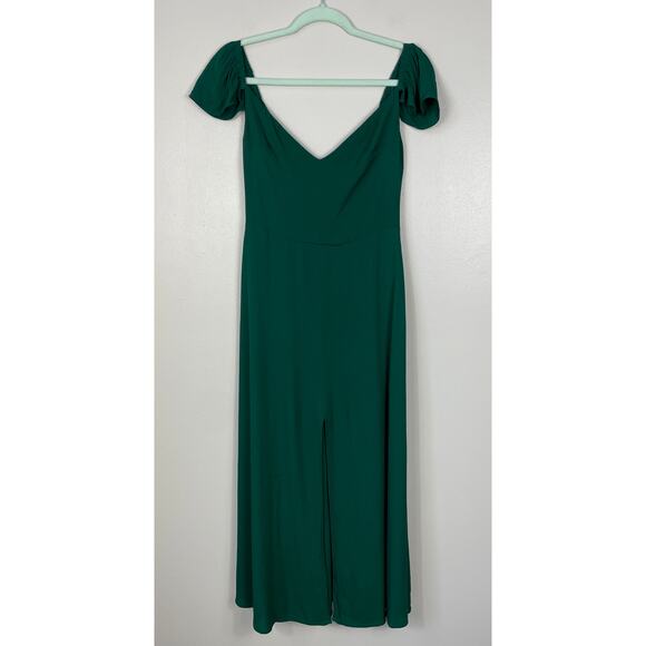Reformation Baxley Midi Dress Emerald Green Size 8 Holiday Party Formal Wedding - Picture 5 of 16